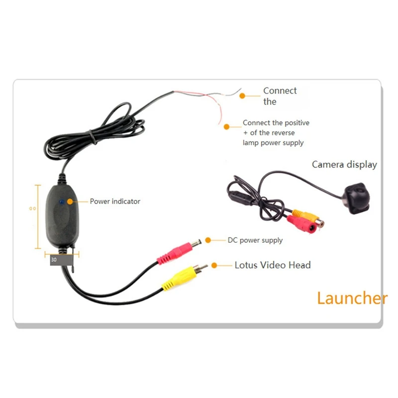 2.4GHZ Wireless Video Transmitter Receiver For Car DVD Monitor WIFI Reverse Rear Backup View Camera wireless video adapter