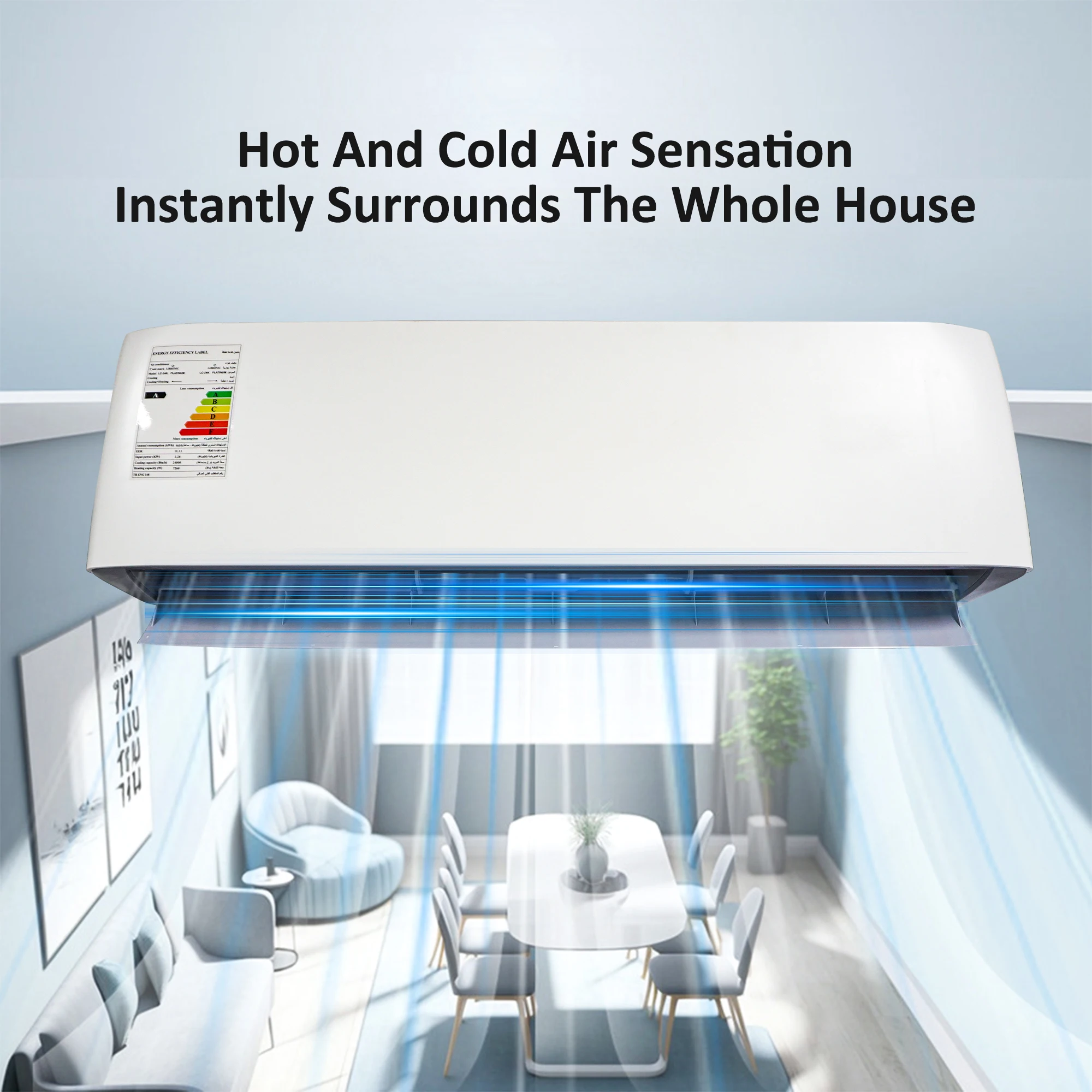 T3 Tropical Air Conditioner 24000BTU Dual-purpose Bedroom Air Conditioner Wall Mounted Middle East Air Conditioner 4
