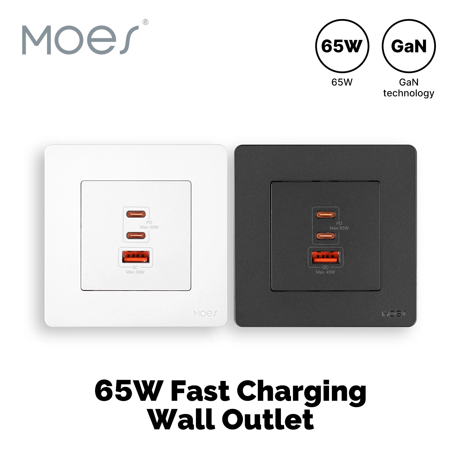 MOESStarRingSeries65WFastChargingWallOutletPD3.0ElectricalChargerGaNSocket3PortsType-CUSBAOverTempProtection-AliExpress13