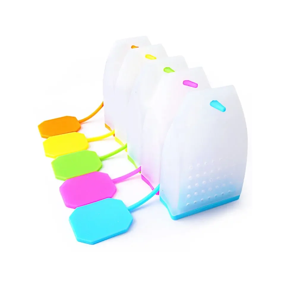 1pc Kitchen Accessories Tea Strainers & Tea Infusers Food Grade Silicone Strainer Bags Coffee Loose Leaves Infusers Teaware