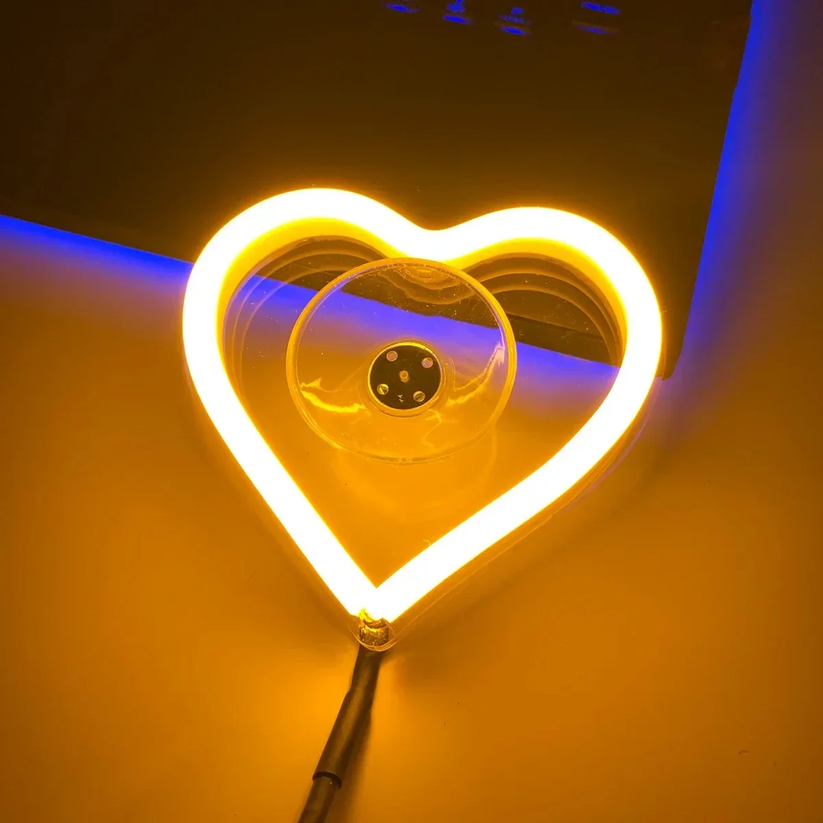 Car LED window lights interior decoration lights glowing heart atmosphere USB wiring car modification neon Car Decoration car accessories