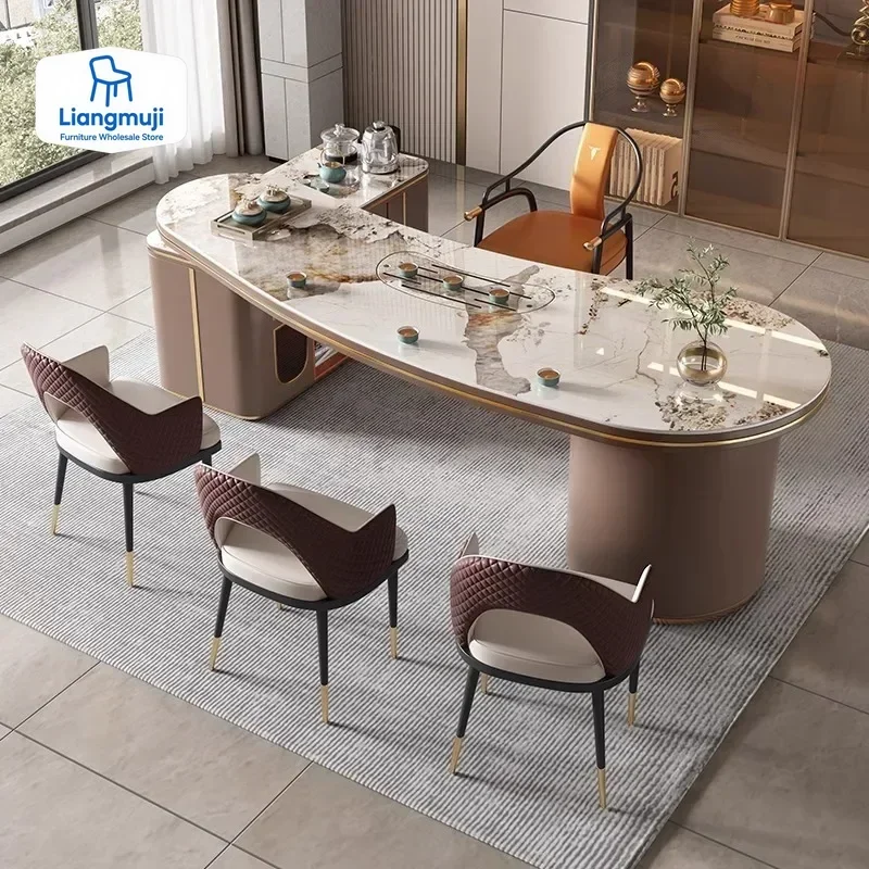 Grand bureau de rangement pour ordinateur de bureau, bureau en forme de L, tiroirs organisateurs, bureaux d'ordinateur modernes de luxe, mesa para computador, meubles