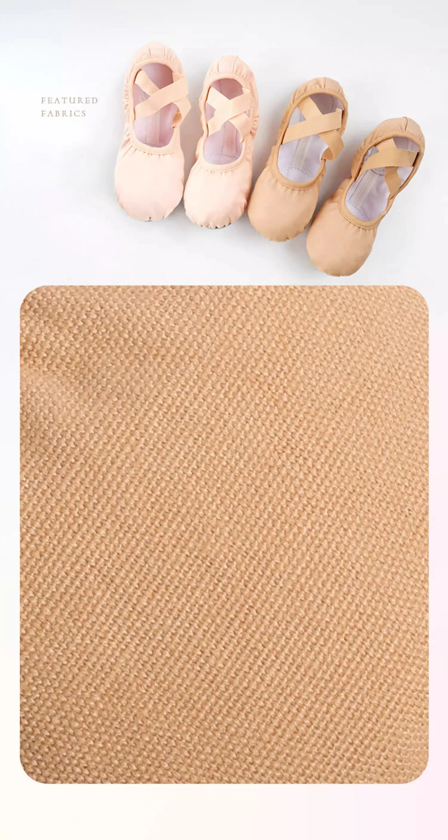 4-Wege-Stretch-Canvas-Tanzschuhe für Damen und Kinder, Ballett-Übungsschuhe mit weicher Sohle, Tanz- und Gymnastikschuhe mit geteilter Sohle – Detail 4