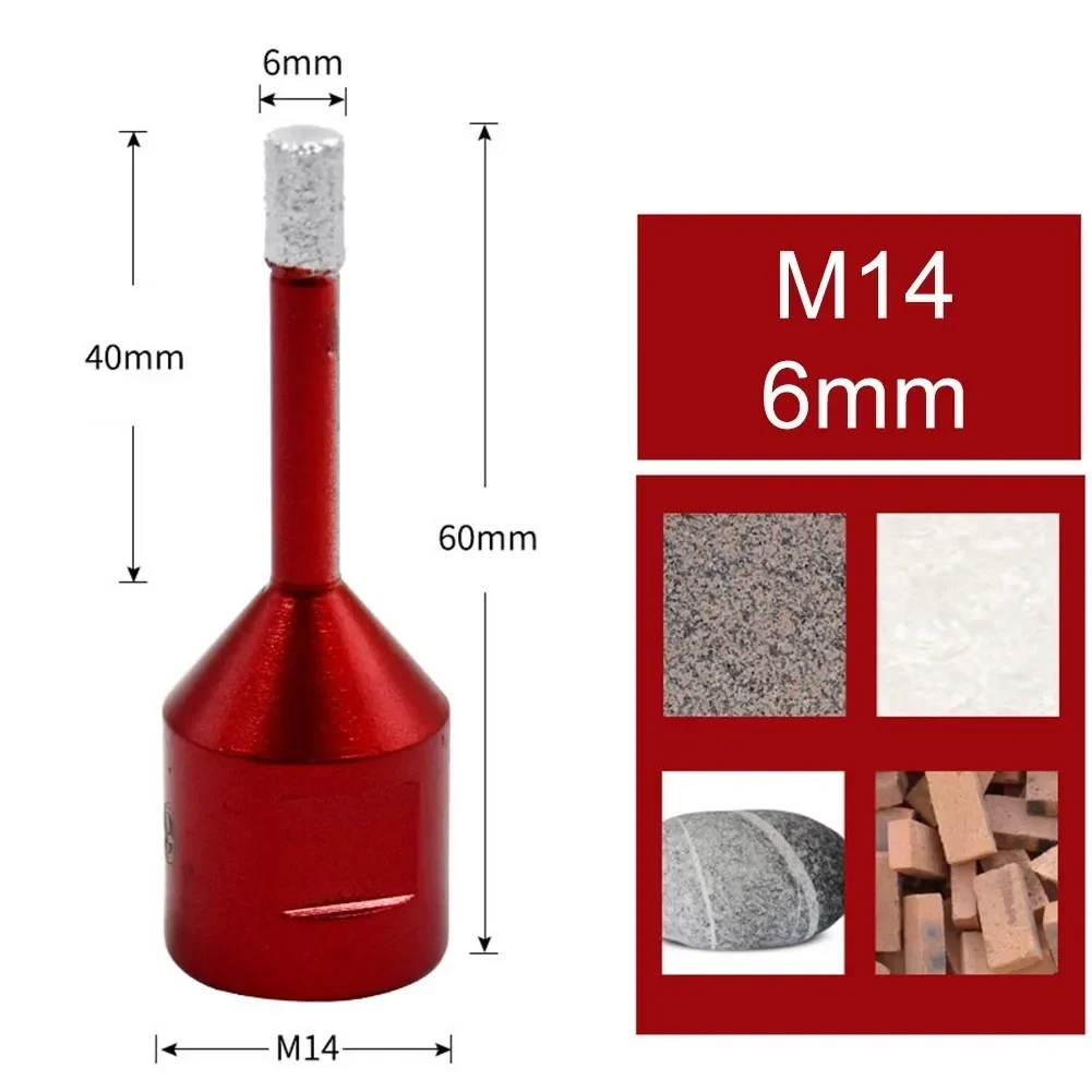 1pc 6-68mm Dry Diamond Drill Bit M14 Dry Diamond Drill Bits For Angle Grinder Porcelain Granite Tile Glass Ceramic Saw Bit