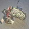 Baby Shoes Sparkling Rhinestones Baptism Baby Show Gift Infant First Walkers Handmade Sweet Princess Flower Girl Sapatos Shoes 1
