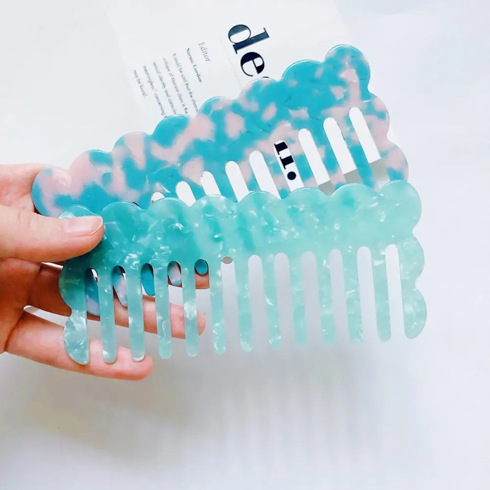 Description Picture 6 of item1PCS Fashion Acetate Anti-static Hair Combs Comfortable Tortoise Shell Hairdressing Comb Hair Cutting Brush Hair Styling Tools