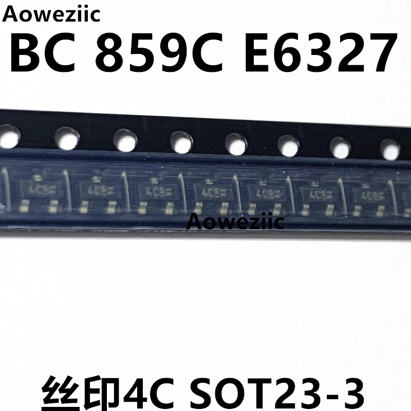 

BC 859C E6327 Шелковый экран 4C SOT-23 BC859C E6327 NPN 45 в 100 мА