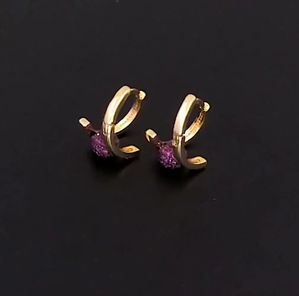 AIBEF необычные серьги-гвоздики из искусственного циркона Женская медная Сфера