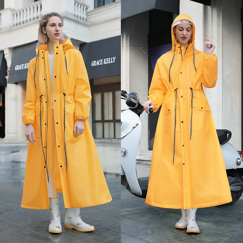 

Women's Raincoat Jacket Single Women Bicycle Poncho Motorcycle Cycling Long Full-body With Adult