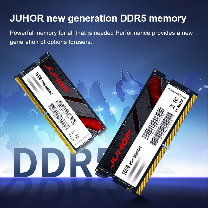 JUHOR Sodimm DDR5 Memory 16GB 4800MHz Laptop Memoria Ram