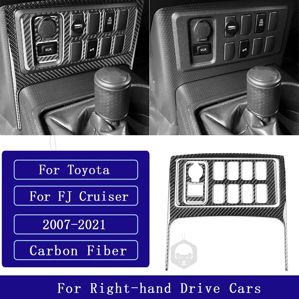 Aosseiye Aluminum Alloy Handbrake Cover And Gear Shift Cover Drive Mode Shift Knob Cover Compatible For 2007-2022 Toyota Fj Cruiser Car Accessories
