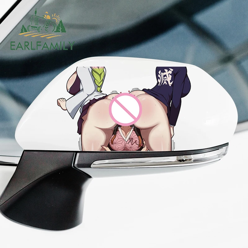 EARLFAMILY 13cm x 8.2cm for NSFW Hentai Ass Car Sticker Sexy Waifu Big Booty JDM Decal Hot Anime Girl Bumper Creative Decoration