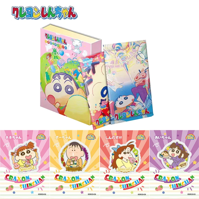 

Anime Crayon Shin-chan Collection Cards Cake Party Fun Time Peripheral SAP SKP SLP SSR Limited Rare Card for Children Toys Gifts