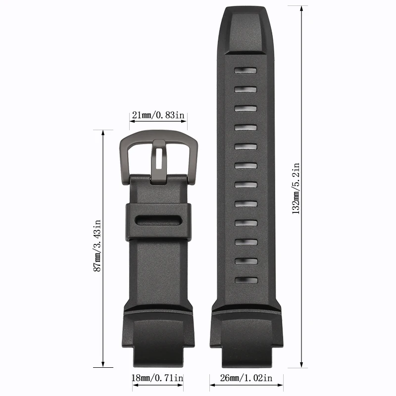 Waterproof Rubber Silicone Watch Strap for Outdoor Adventure Watches