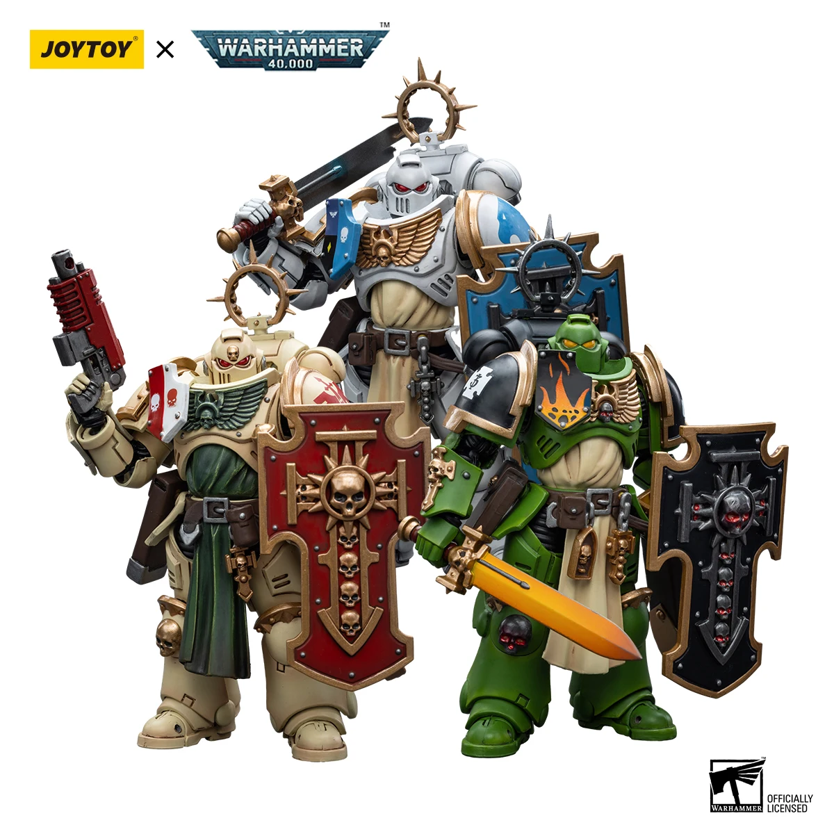 

[IN-STOCK] JOYTOY Warhammer 40K 1/18 Action Figure Dark Angel Salamanders Bladeguard Veteran Anime Military Model Free Shipping