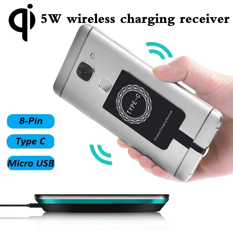Micro Usb Type C Usb C Qi Adapter QI Wireless Charging Receiver