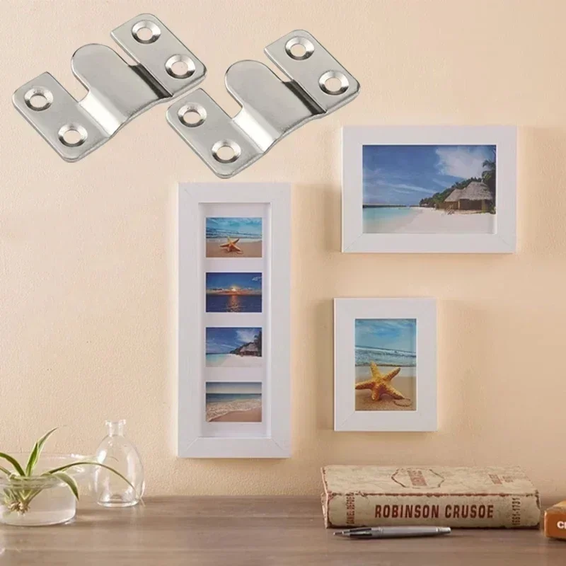 Furniture Connector 10pcs Flush Mount Bracket Interlock Hanging Buckle Wall Picture Frame Hanger Display Photo Frames Hooks