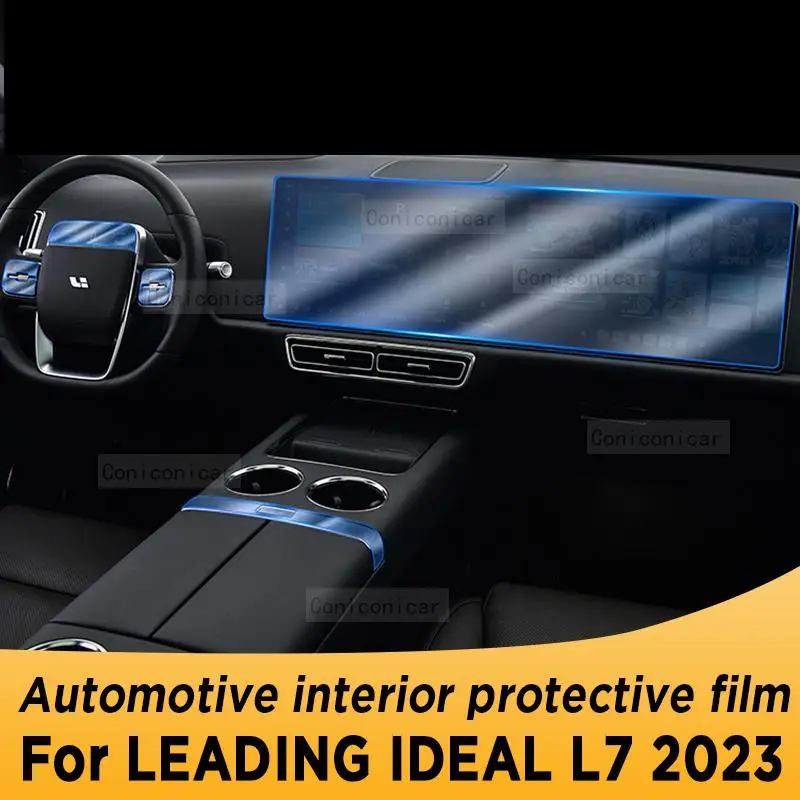 

For LEADING IDEAL L7 2023 Gearbox Panel Dashboard Navigation Automotive Interior Protective Film TPU Transparent Anti-Scratch