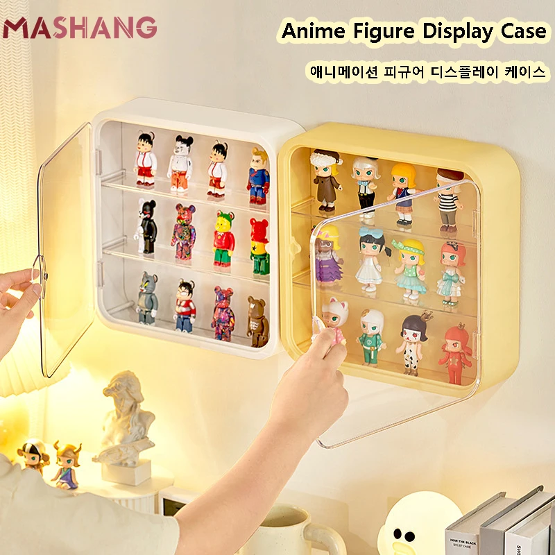 

Wall Mounted Acrylic Display Case for Anime Figure Blind Box Transparent Showcase Dust-proof Doll Toy Figures Stand Storage Box