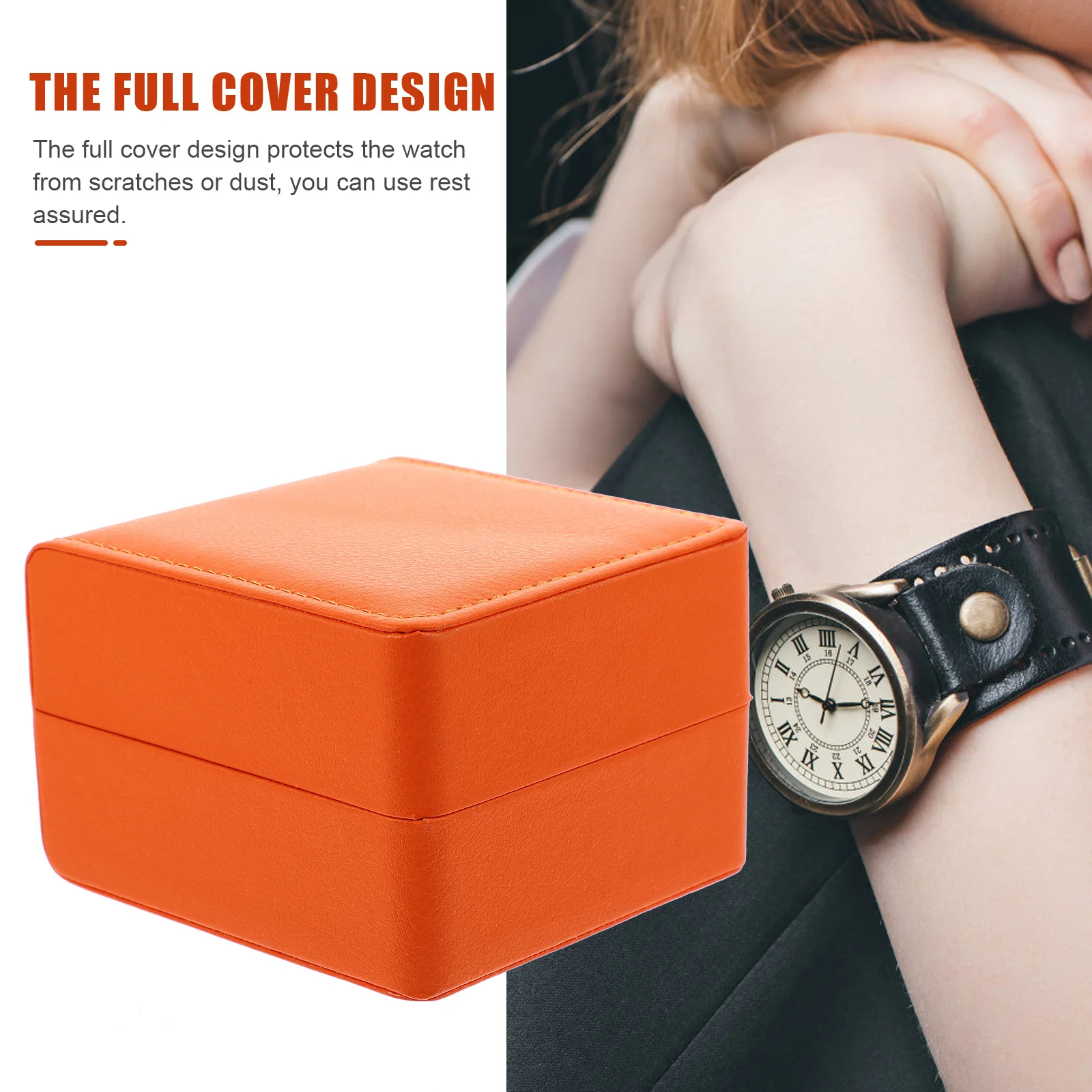 Watch Storage Box PU Single Watch Display Case Wristwatch Holder Travel Jewelry Organizer For Men Gift