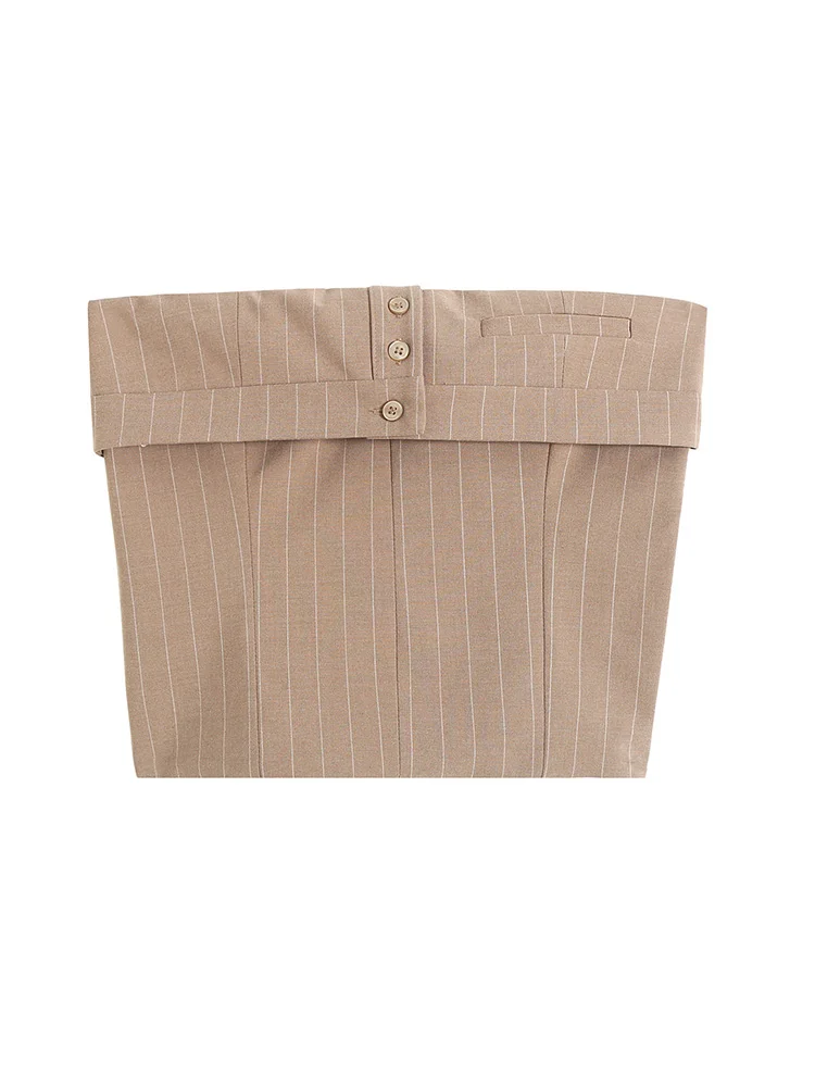 

Топы женские 2023, одежда высокой уличной моды, укороченный топ в тонкую полоску без бретелек, прямой вырез, без рукавов, ночной выход, сексуальный топ-труба