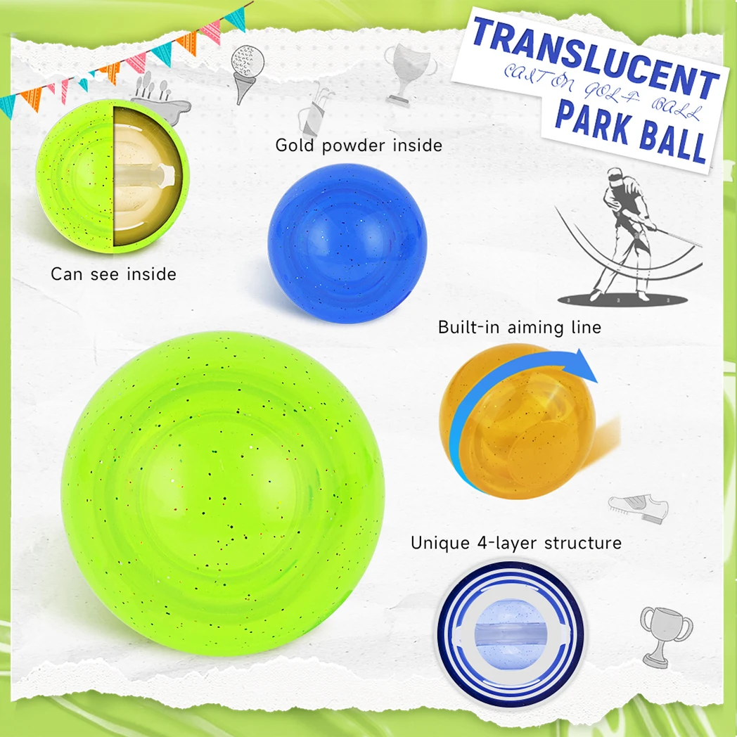 4-Layer Park Golf Ball For Fun and Training 1pc golf balls