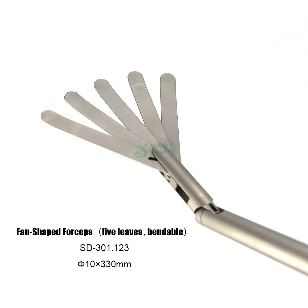 

Medical instruments three leaves Fan Shaped Forceps straight handle