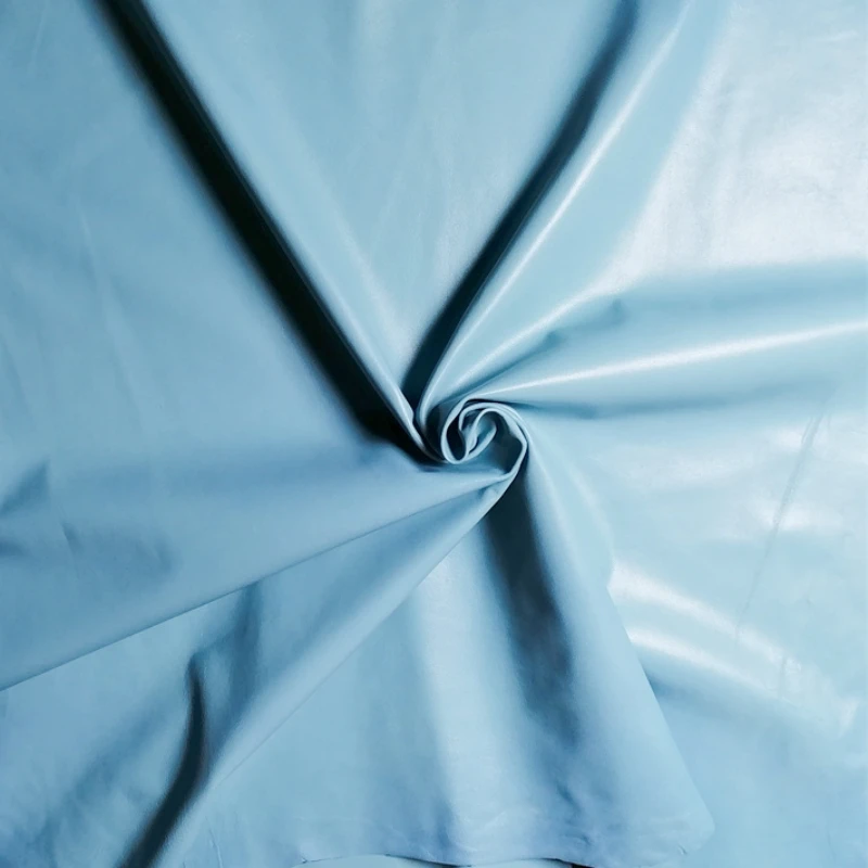 Sky Blue Genuine Sheepskin Leather Fabric - 0.6mm Premium Material