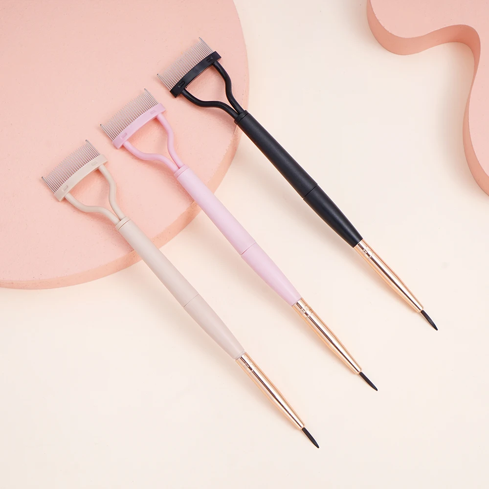 Eyelash Beauty Collapsible Separator Portable Eyelashes Brush Comb Mascara Curl Eye Lash Stainless Steel Combing Tools Eyelash Accessories