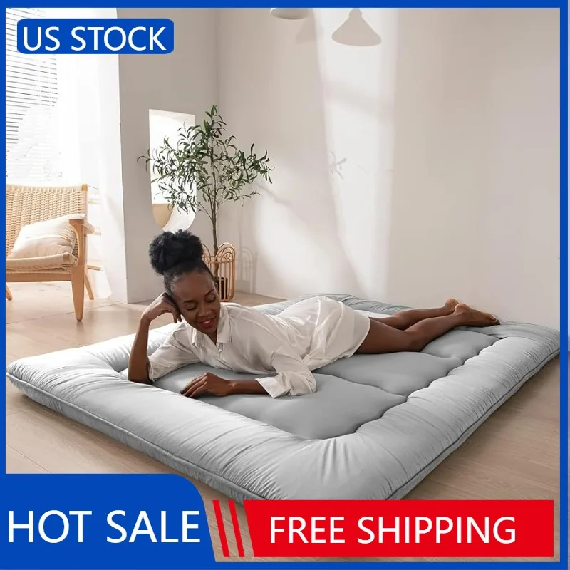 

Japanese Floor Mattress Futon Mattress, Thicken Daybed Futon Roll Up Guest Mattress Thicken Sleeping Pad Foldable Tatami Mat