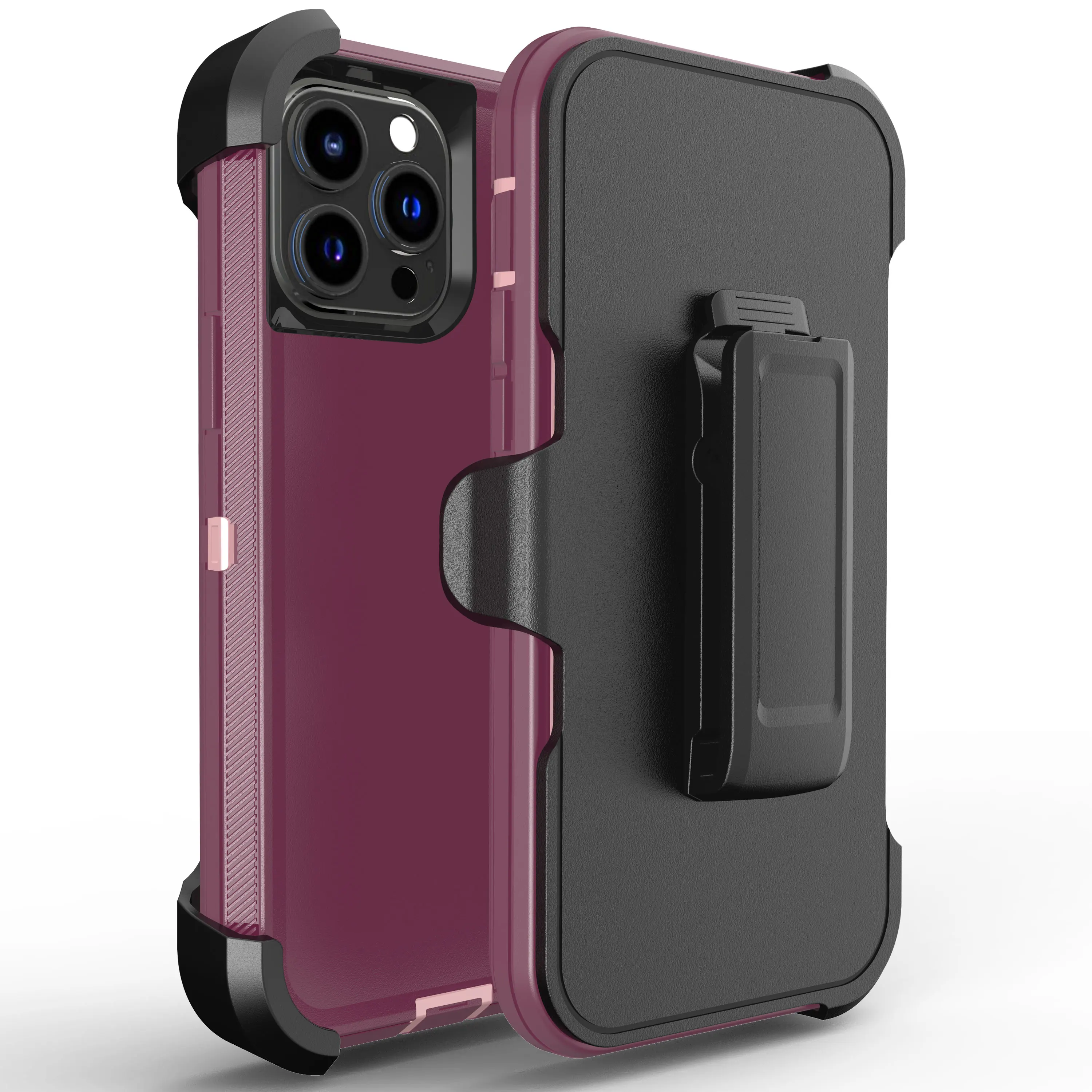 Heavy Duty 3-in-1 Shockproof Armor Case with Belt Clip