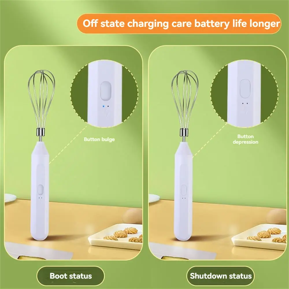Handheld Electric Whisk Household Small Creamer With Coffee Frother Egg Whites Mixer 1pcs