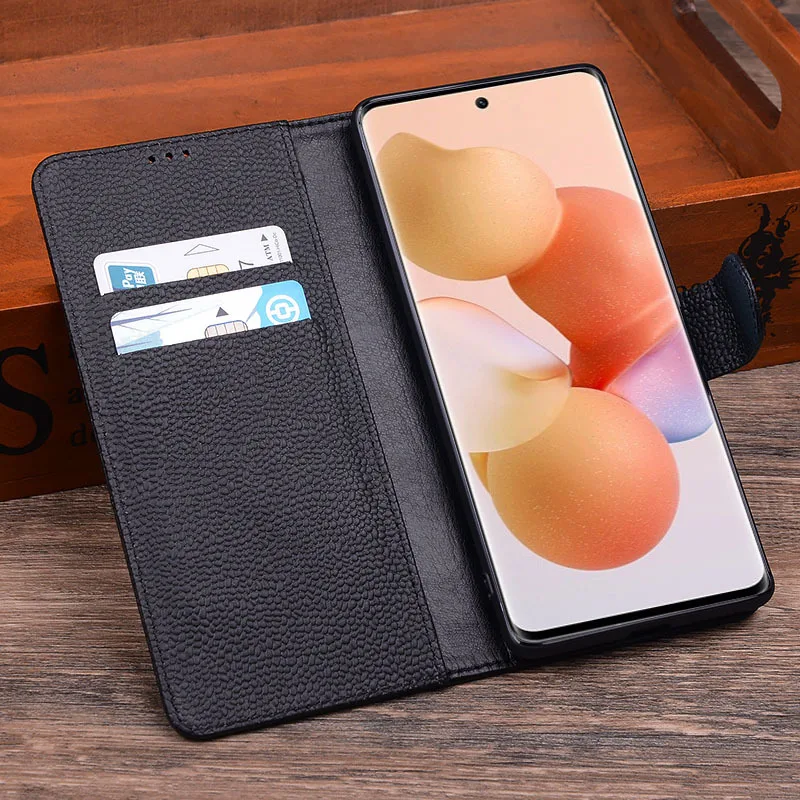 

Hot Luxury Genuine Leather Flip Phone Case For Xiaomi Mi Civi 3 Civi3 Leather Half Pack Phone Cover Phone Cases Shockproof Bag