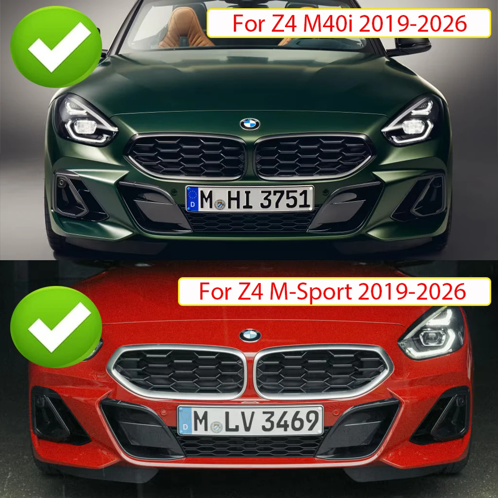 광택 블랙 자동차 프론트 범퍼 스플리터 립 디퓨저 바디 키트 스포일러 가드 BMW Z4 G29 M-스포츠 2019 2020-2023 2024 2025 2026용