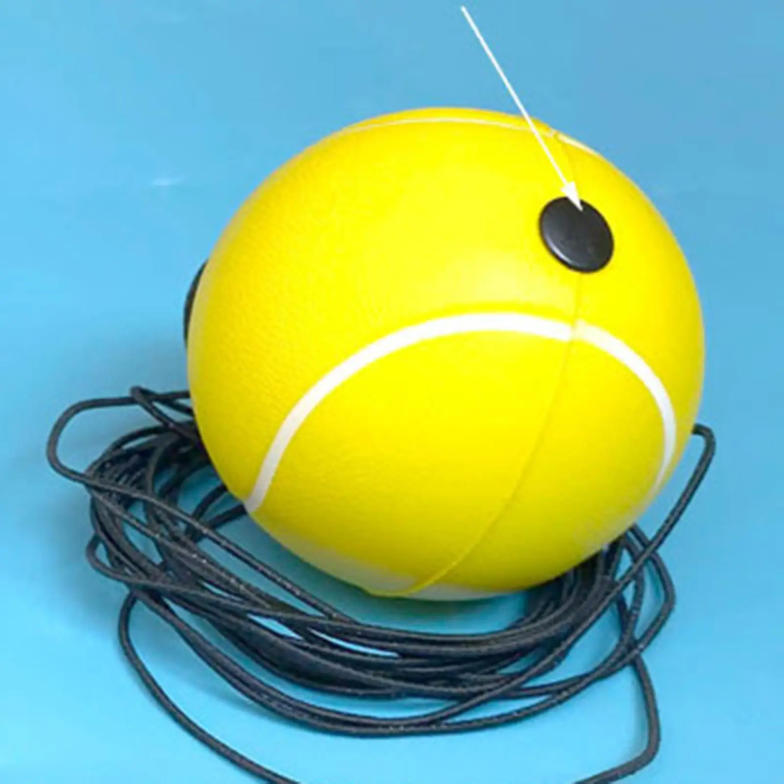 Elastic Tennis Trainer Ball with Cord Sports Tool Exercise Equipment Tennis Trainer Ball 63mm Training Ball for Tennis Practice