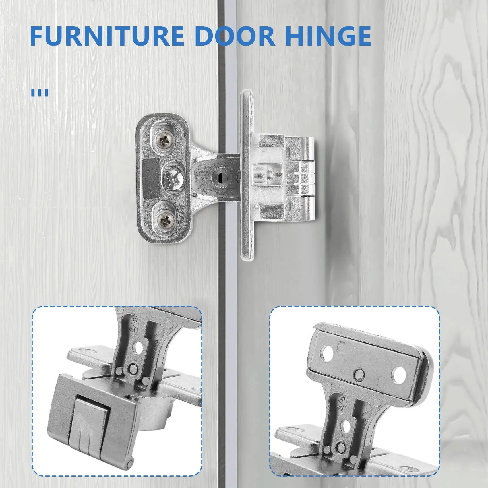 1Pcs 270 Degrees Hinge Full Open Large Angle Cabinet Wardrobe Thickening Folding Furniture Door Hinges Zinc Alloy Fixed and