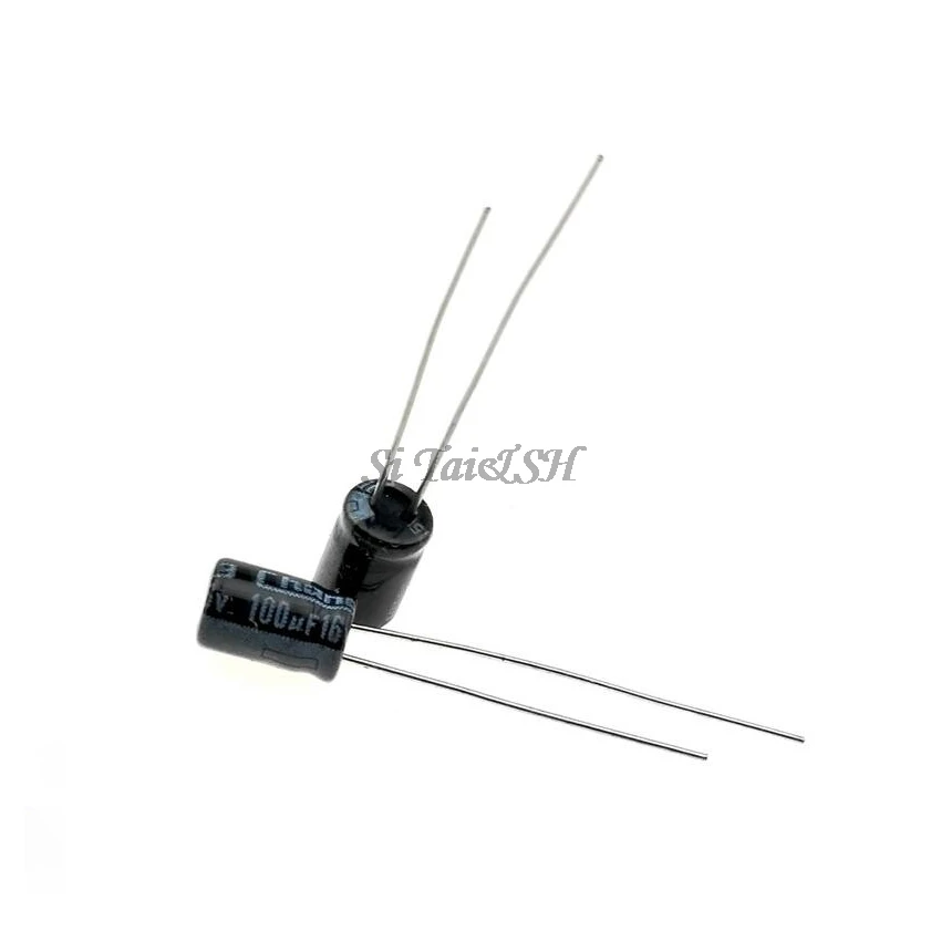 New 50PCS Higt quality 16V100UF 5*7mm 100UF 16V 5*7 Electrolytic capacitor