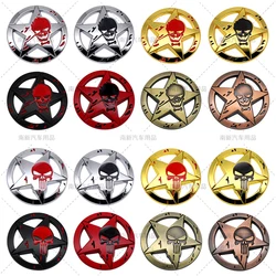 3D Metal Skull Badge Logo Car Stickers for Motorcycle Auto Accessories Rear Trunk Car Body Decorative Punisher Emblem Sticker