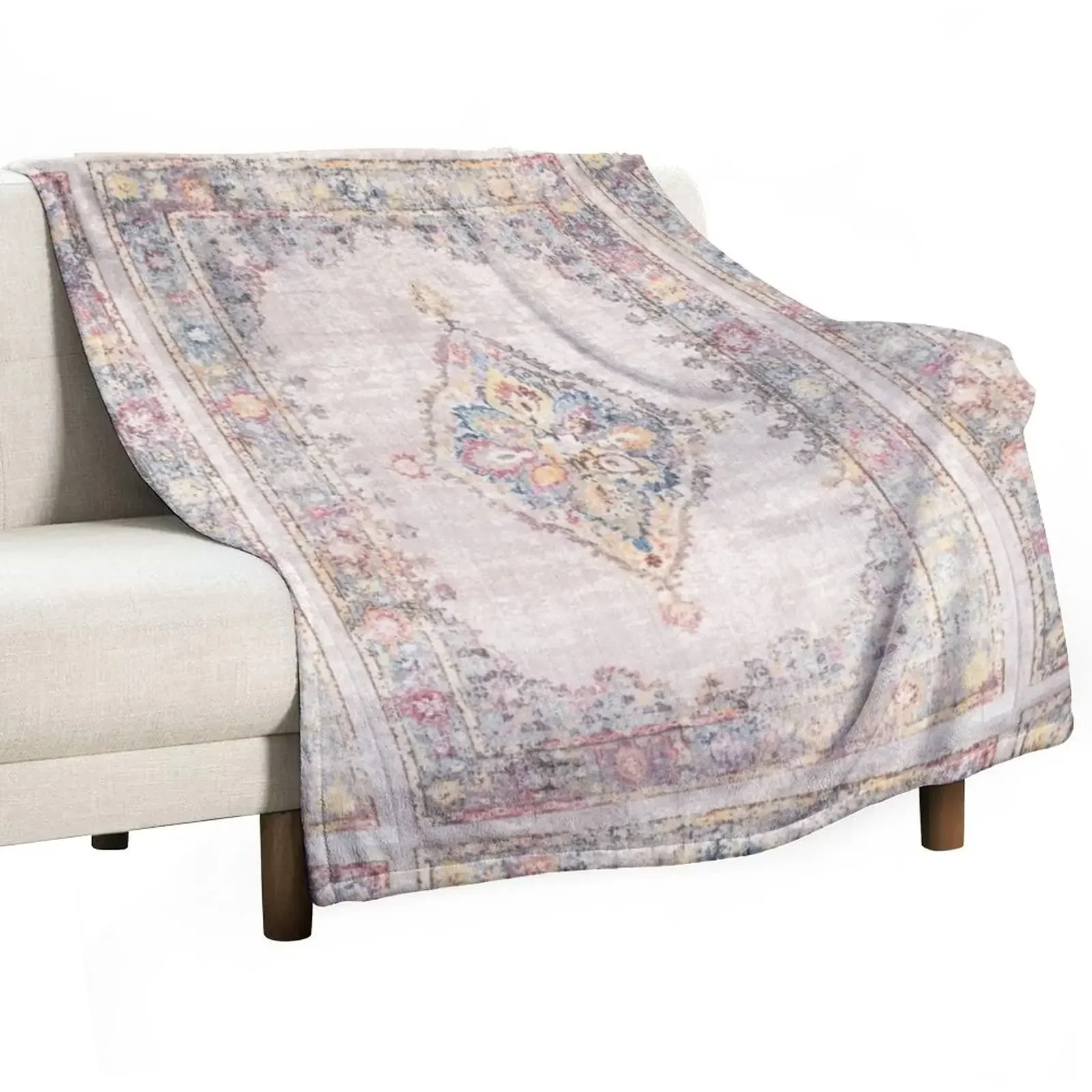 

Antique Persian rug Throw Blanket Thermals For Travel Thin Sofas Custom Blankets
