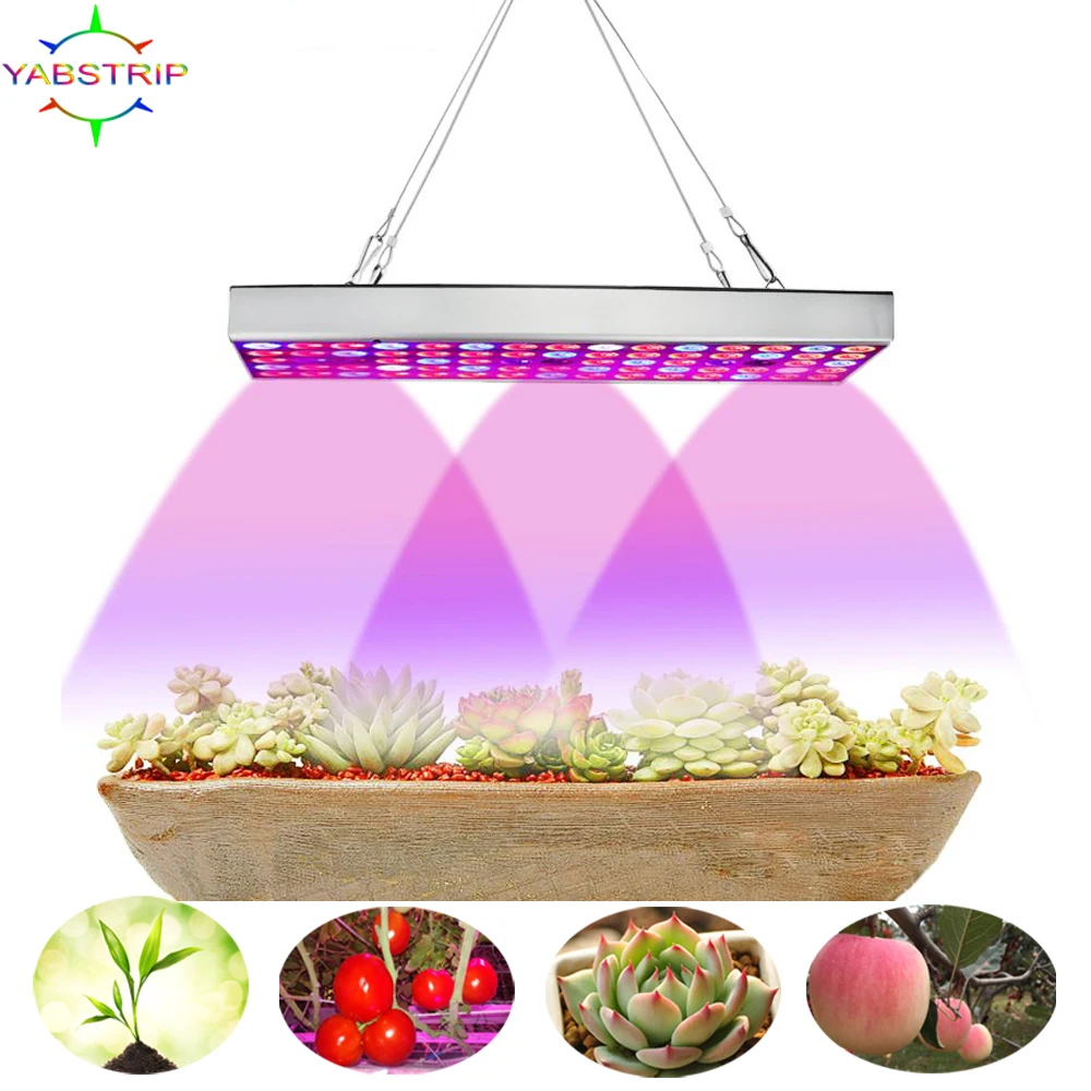 

Yabstrip LED grow lamp Phyto Lamps Full Spectrum LED growth Light 75LEDs 25W 2835 Chip For indoor Greenhouse fitolamp plant lamp