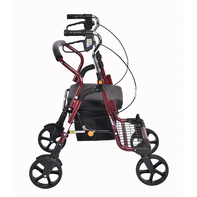 Carrello Del Carrello Della Spesa Per Anziani Con Deambulatore In Lega Di Alluminio Stabile Con Armerest E Seat