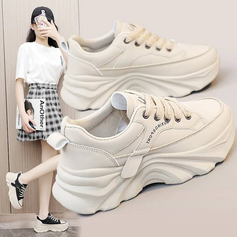 2023 Summer Women's Vulcanize Shoes Platform Sneakers New Fashion Thick Bottom Breathable Casual Shoes