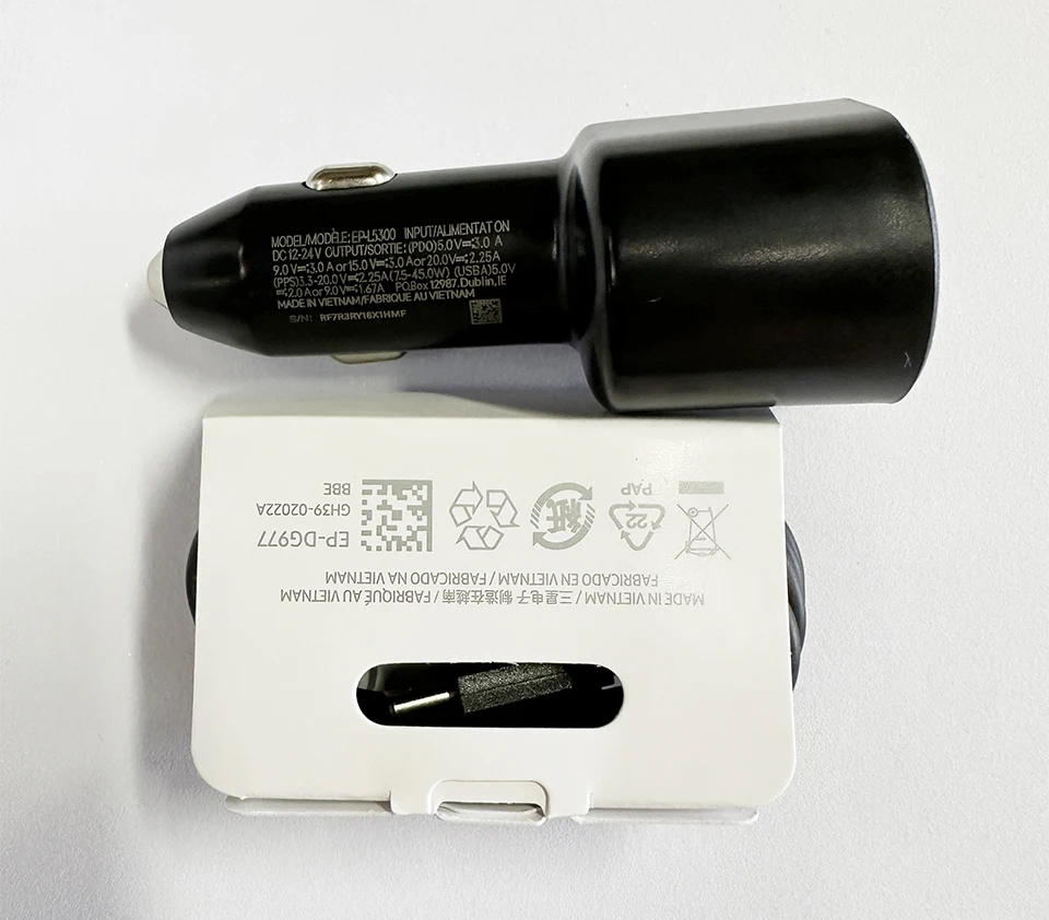 Samsung Phone Car Charger 45w Pd Supercharger Auto Usb Type C Samsung Galaxy S25 Plus S24 Ultra S23 M06 M16 M34 M54 F06 Z Flip 6