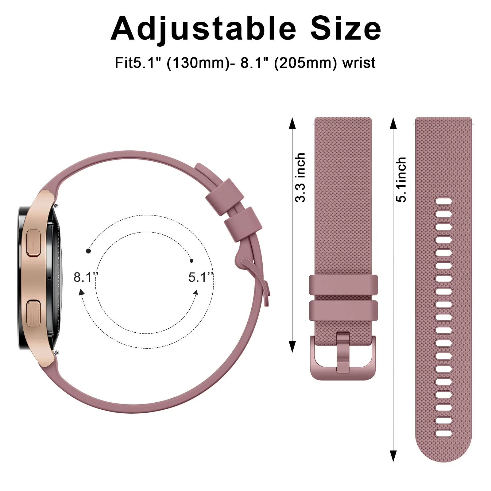 Premium Silicone Watch Strap - 20mm/22mm - Universal Fit