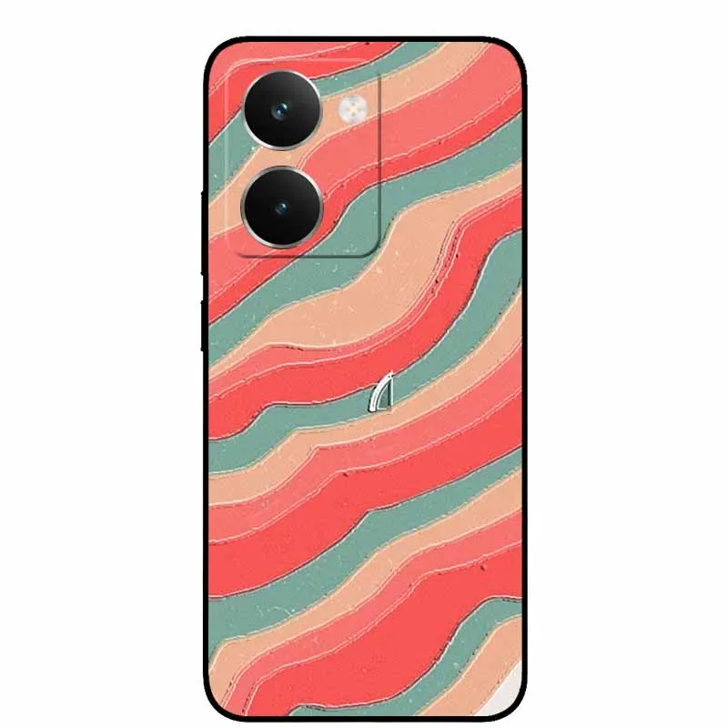 Vintage 3D Embossed Silicone Back Cover – Black Retro Design