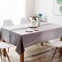 

Polyester Tablecloths, Waterproof Table Covers Silver Grey Velvet Silver Dining Table Coffee Table Deco