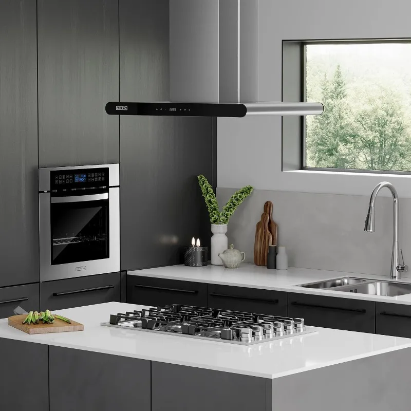 Empava Built-in 36 Cooktop in Stainless Steel with 6 Gas Stove Including Power Burners and Side Control Knobs, 36IN, Silver 2
