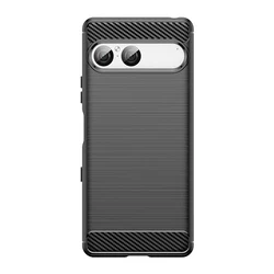 Luxury Fiber Soft Silicone Shockproof Cover for Sony Xperia - Enhanced Protection Case (Black)