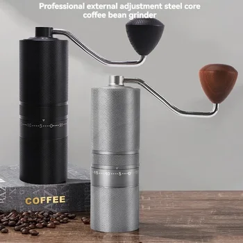 Manual Coffee Grinder 5-axis-Stainless Steel Burr Core Burr Detachable Grinding Disc Hand Coffee Mill For Espresso Coffee Maker 1