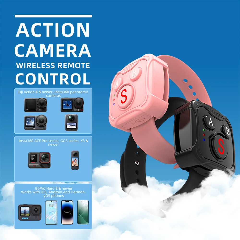 손목 스트랩이 포함된 새로운 무선 블루투스 리모컨, DJI Action 6/5/4/..